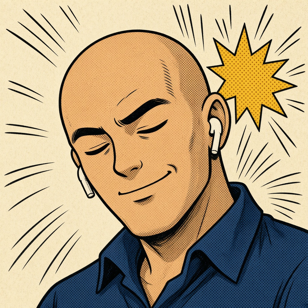 A nod. AirPoise treats a returning dip of the chin as a gesture, not a slouch.